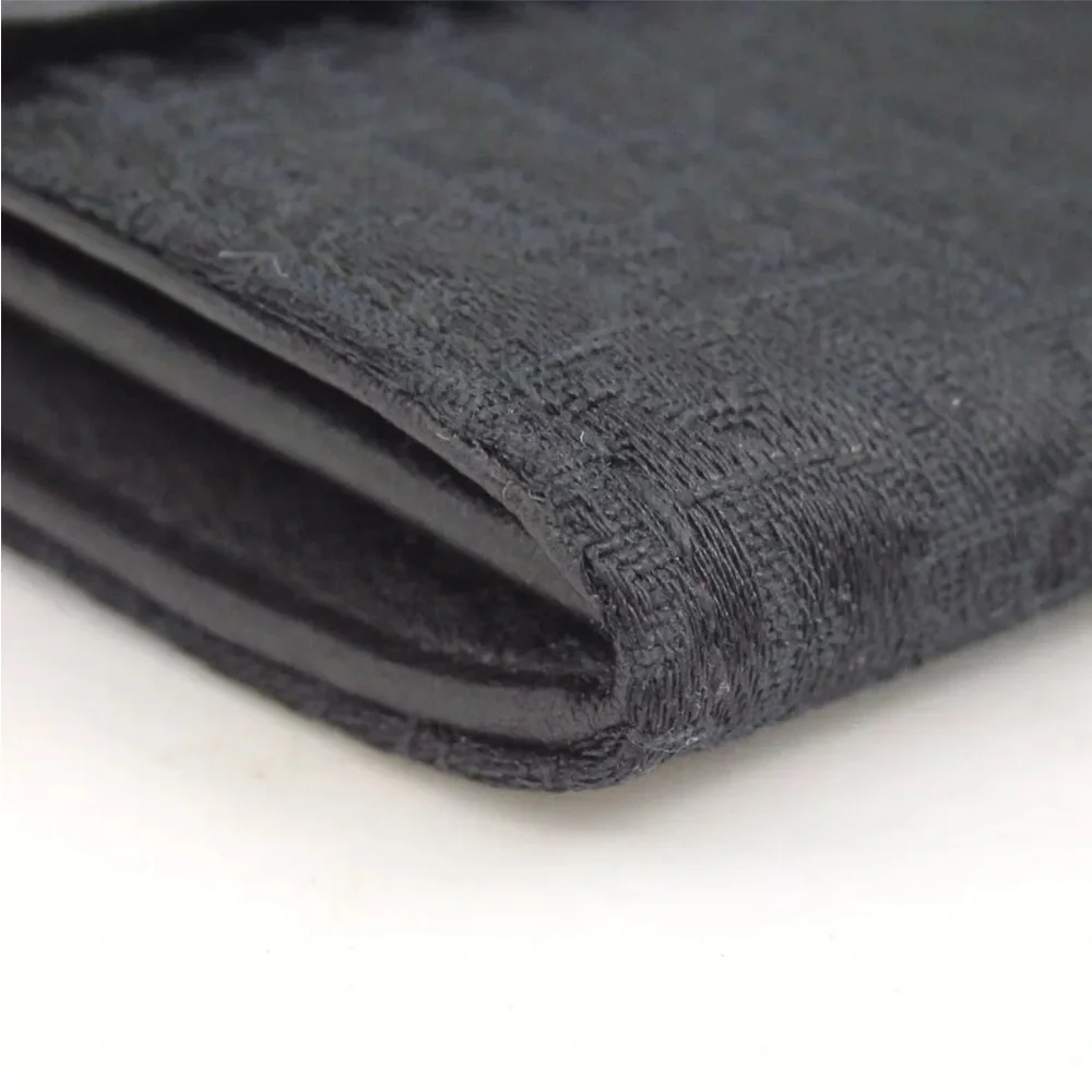 AUTH Christian Dior Monogram Trotter Long Wallet Black